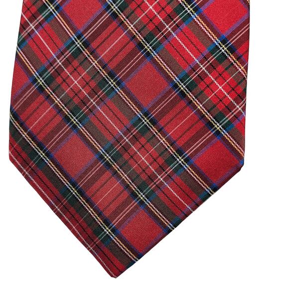 4 Men’s Neckties Lot of Club Room Ties All 100% Silk Blue Red Stripe Checkered - Picture 3 of 9